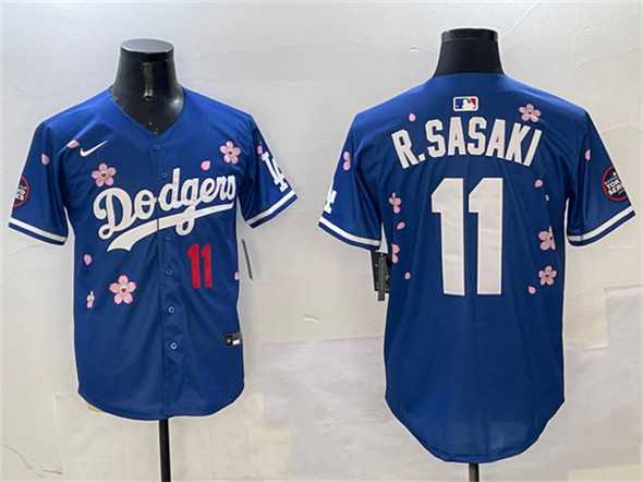Men%27s Los Angeles Dodgers #11 Roki Sasaki Royal 2025 Tokyo Series Limited Stitched Jersey->los angeles dodgers->MLB Jersey